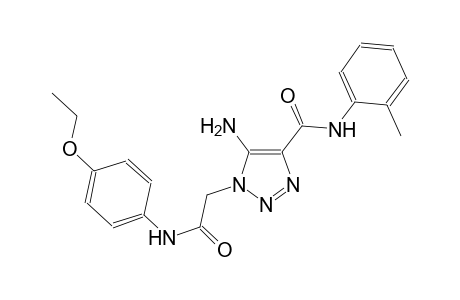 5-amino-1-[2-(4-ethoxyanilino)-2-oxoethyl]-N-(2-methylphenyl)-1H-1,2,3-triazole-4-carboxamide