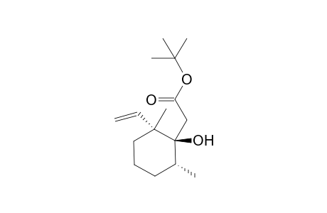 tert-butyl 1-((lS*,2R*,6R*)-1-hydroxy-2,6-dimethyl-2-ethenylcyclohexyl)acetate