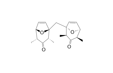 (+/-)-1,1'-METHYLENEDI-[(1RS,1'RS,2SR,2'SR,4RS,4'RS,5SR,5'SR)-2,4-METHYL-8-OXABICYCLO-[3.2.1]-OCT-6-EN-3-ONE]