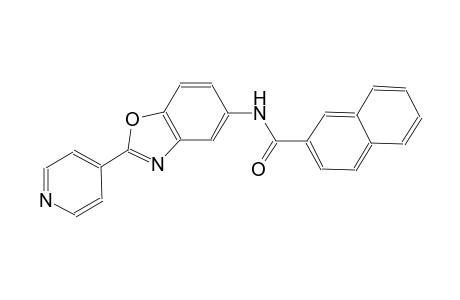 N-[2-(4-pyridinyl)-1,3-benzoxazol-5-yl]-2-naphthamide