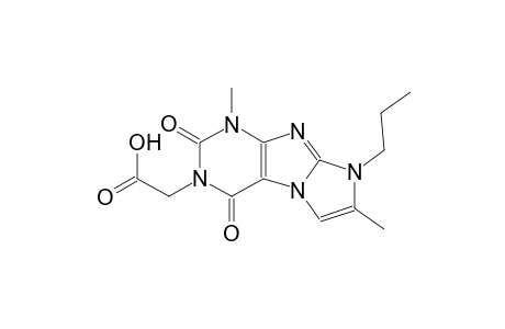 1H-imidazo[2,1-f]purine-3-acetic acid, 2,3,4,8-tetrahydro-1,7-dimethyl-2,4-dioxo-8-propyl-