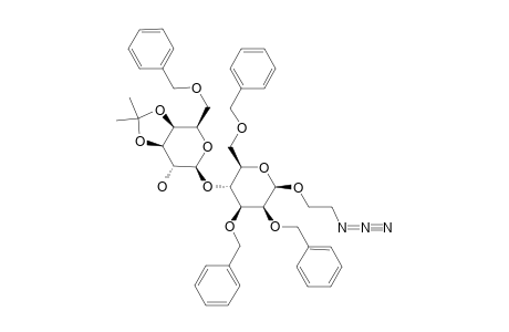 2-AZIDOETHYL-O-(6-O-BENZYL-3,4-O-ISOPROPYLIDENE-BETA-D-GALACTOPYRANOSYL)-(1->4)-2,3,6-TRI-O-BENZYL-BETA-D-MANNOPYRANOSIDE