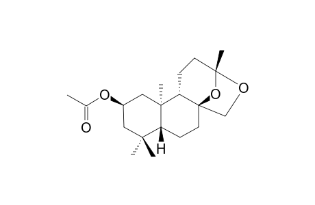 2-BETA-ACETOXY-(13R)-8-BETA,13:13,17-DIEPOXY-14,15-DINOR-ENT-LABDANE