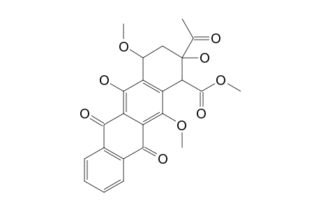 9-ALPHA-ACETYL-6,9-DIHYDROXY-7-ALPHA,11-DIMETHOXY-10-BETA-METHOXYCARBONYL-5,7,8,9,10,12-HEXAHYDRONAPHTHACENE-5,12-DIONE