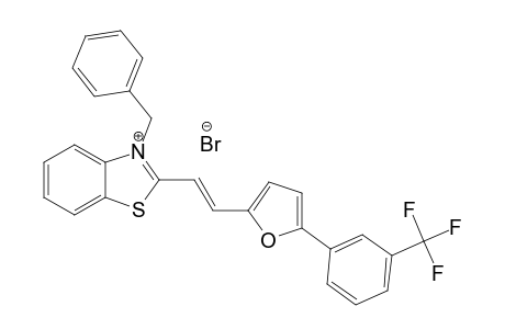 3-BENZYL-2-[(E)-2-[5-[3-(TRIFLUOROMETHYL)-PHENYL]-FURAN-2-YL]-VINYL]-1,3-BENZOTHIAZOLIUM-BROMIDE