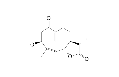 10-BETA-HYDROXY-1-OXO-7-ALPHA,11-BETA-H-GERMACRA-4Z,10(14)-DIEN-12,6-ALPHA-OLIDE