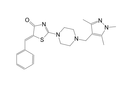 (5Z)-5-benzylidene-2-{4-[(1,3,5-trimethyl-1H-pyrazol-4-yl)methyl]-1-piperazinyl}-1,3-thiazol-4(5H)-one