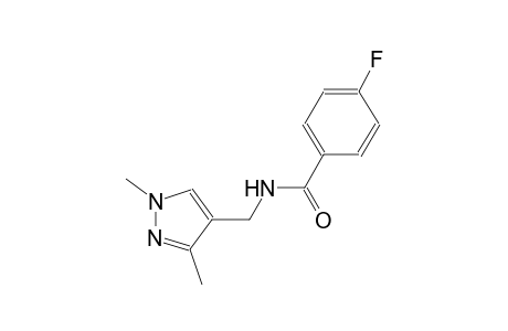 N-[(1,3-dimethyl-1H-pyrazol-4-yl)methyl]-4-fluorobenzamide