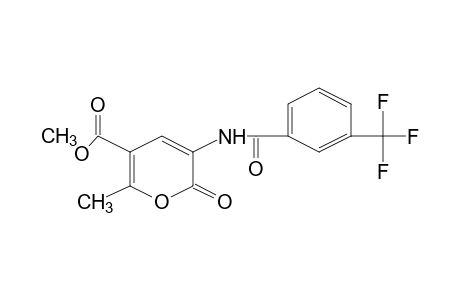 6-METHYL-2-OXO-3-(alpha,alpha,alpha-TRIFLUORO-m-TOLUAMIDO)-2H-PYRAN-5-CARBOXYLIC ACID, METHYL ESTER