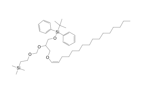 3-TERT.-BUTYLDIPHENYLSILYL-1-O-1'-(Z)-HEXADECENYL-2-(2-TRIMETHYLSILANYLETHOXYMETHYL)-RAC-GLYCEROL