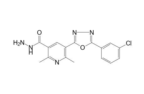 5-[5-(3-chlorophenyl)-1,3,4-oxadiazol-2-yl]-2,6-dimethyl-3-pyridinecarbohydrazide