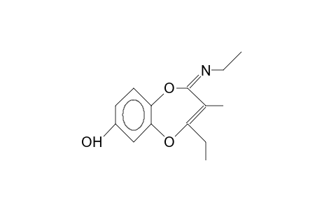 4-Ethyl-2-ethylimino-3-methyl-2H-1,5-benzodioxepin-7-ol