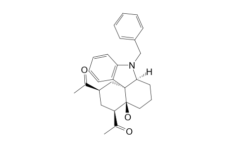 (2S*,4R*,4AR*,7AR*,12BR*)-2,4-DIACETYL-8-BENZYL-4A-HYDROXY-1,2,3,4,4A,5,6,7,7A,8-DECAHYDROBENZO-[D]-CARBAZOLE