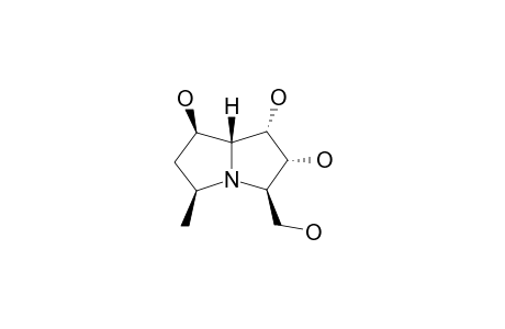 HYACINTHACINE_B_7;(1-S*,2-R*,3-R*,5-S*,7-R*,7A-R*)-3-HYDROXYMETHYL-5-METHYL-1,2,7-TRIHYDROXYPYRROLIZIDINE