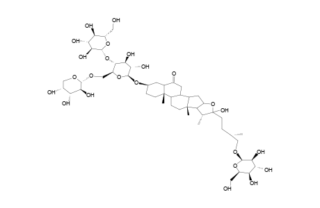 26-O-beta-D-GLUCOPYRANOSYL-3beta,22ZETA,26-TRIHYDROXY-(25R)-5alpha-FUROSTAN-6-ONE 3-O-beta-D-GLUCOPYRANOSYL-(1-4)-O-(alpha-L-ARABINOPYRANOSYL-(1-6))-beta-D-GLUCOPYRANOSIDE