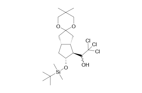 (S/R)-1-[(3a'S,4'S,5'R,6a'R)-5'-(tert-butyldimethylsilyloxy)-5,5-dimethylhexahydro-1'H-spiro[1,3]dioxane-2,2'-pentalene]-4'-yl]-2,2,2-trichloroethanolcarbaldehyde