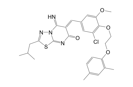 7H-[1,3,4]thiadiazolo[3,2-a]pyrimidin-7-one, 6-[[3-chloro-4-[2-(2,4-dimethylphenoxy)ethoxy]-5-methoxyphenyl]methylene]-5,6-dihydro-5-imino-2-(2-methylpropyl)-, (6Z)-