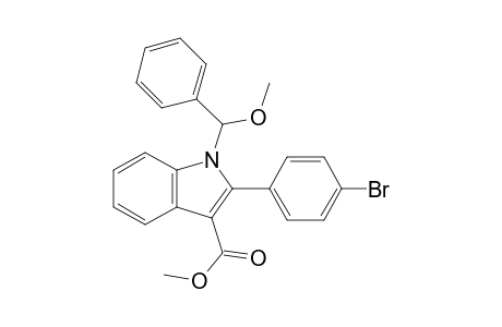 2-(4-Bromophenyl)-1-(methoxyphenylmethyl)indole-3-carboxylic acid methyl ester