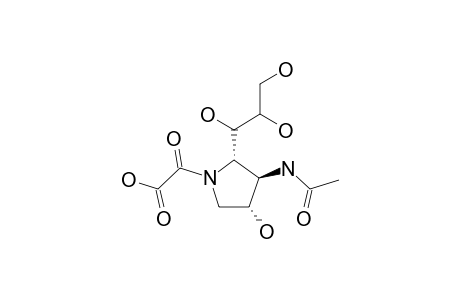 ((2'R,3'S,4'S)-3'-ACETAMIDO-4'-HYDROXY-2'-[(1''S,2''R)-1'',2'',3''-TRIHYDROXY-PROPYL]-PYRROLIDIN-1'-YL)-OXO-ACETIC-ACID