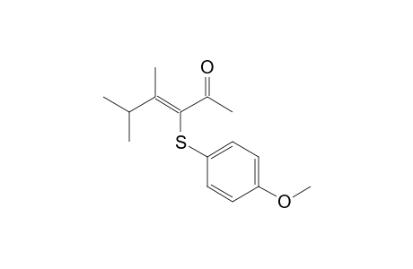 (Z)-3-(4-methoxyphenyl)sulfanyl-4,5-dimethyl-hex-3-en-2-one