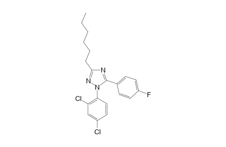 1-(2,4-DICHLOROPHENYL)-5-(4-FLUOROPHENYL)-3-HEXYL-1H-1,2,4-TRIAZOLE