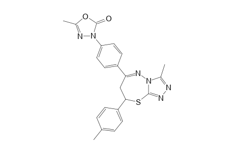 #7N;5-METHYL-3-[PARA-(8'-(4-METHYLPHENYL)-3'-METHYL-7',8'-DIHYDRO-S-[1,2,4]-TRIAZOLO-[3,4-B]-1,3,4-THIADIAZEPINE-6'-YL)-PHENYL]-3H-2-OXO-DELTA(4)-1,3,4-OXADIAZ