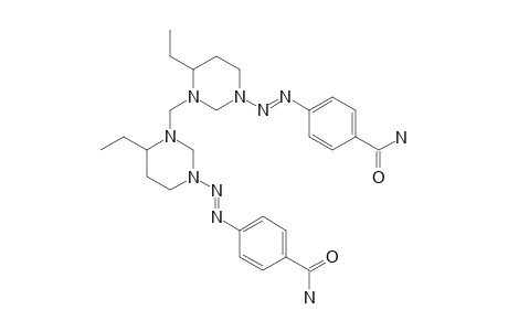 #1F;4-ETHYL-3-[[6-ETHYL-3-[2-(PARA-CARBOXAMIDOPHENYL)-1-DIAZENYL]-HEXAHYDRO-1-PYRIMIDINYL]-METHYL]-1-[2-(PARA-CARBOXAMIDOPHENYL)-1-DIAZENYL]-HEXAHYDROPYRIMIDI