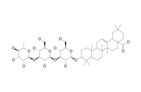 3-O-{O-ALPHA-L-RHAMNOPYRANOSYL-(1->3)-O-[O-BETA-D-GLUCOPYRANOSYL-(1->3)]-BETA-D-GLUCOPYRANOSYL}-OLEANOLIC_ACID