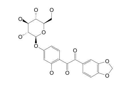 SOPHODIBENZOSIDE_I;2'-HYDROXY-3'',4''-METHYLENEDIOXYDIBENZOYL-4'-O-BETA-D-GLUCOPYRANOSIDE