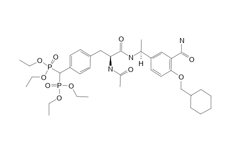 [(4-[(S)-2-ACETYLAMINO-2-[(S)-1-(3-CARBAMOYL-4-CYCLOHEXYLMETHOXYPHENYL)-ETHYLCARBAMOYL]-ETHYL]-PHENYL)-(DIETHOXYPHOSPHORYL)-METHYL]-PHOSPHONIC-ACID-DIETHYLESTE