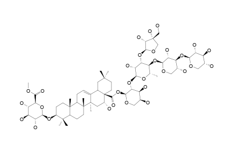 ASTER-SAPONIN-HD;3-O-[6-O-METHYL-GLUCURONOPYRANOSYL]-ECHINOCYSTIC-ACID-28-O-[XYLOPYRANOSYL-(1->3)-XYLOPYRANOSYL-(1->4)-[APIOFURANOSYL-(1->3)]-RHAM