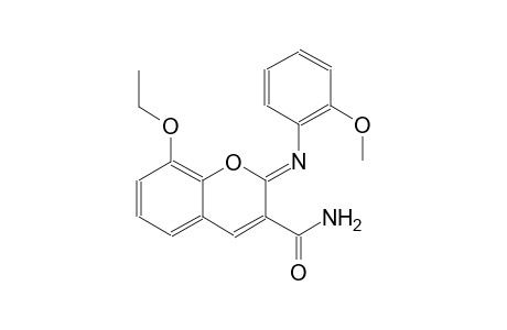 (2Z)-8-ethoxy-2-[(2-methoxyphenyl)imino]-2H-chromene-3-carboxamide