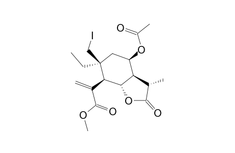 (5S,6R,7R,8R,10S,11S)-15-METHOXY-15-OXO-8-ACETOXY-14-IODOELEM-3-EN-12,6-OLIDE