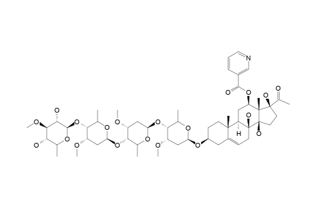 ROSTRATAMINE-3-O-BETA-D-THEVETOPYRANOSYL-(1->4)-BETA-D-CYMAROPYRANOSYL-(1->4)-BETA-D-CYMAROPYRANOSYL-(1->4)-BETA-D-CYMAROPYRANOSIDE