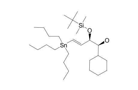 (3E,1R*,2R*)-2-[(TERT.-BUTYLDIMETHYLSILYL)-OXY]-1-CYCLOHEXYL-4-(TRIBUTYLSTANNYL)-BUT-3-EN-1-OL;SYN-ISOMER