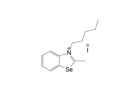 N-PENTYL-2-METHYLBENZOSELENAZONIUM-QUATERNARY-IODIDE