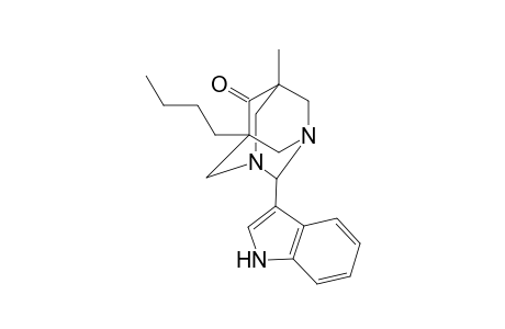 1,3-Diazatricyclo[3.3.1.1(3,7)]decan-6-one, 5-butyl-2-(1H-indol-3-yl)-7-methyl-