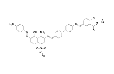 Benzoic acid, 5-[[4'-[[1-amino-7-[(4-aminophenyl)azo]-8-hydroxy-4-sulfo-2-naphthalenyl]azo][1,1'-biphenyl]-4-yl]azo]2-hydroxy-, disodium salt