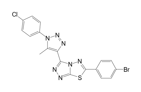 6-(4-BROMOPHENYL)-3-(1-PARA-CHLOROPHENYL-5-METHYL-1,2,3-TRIAZOL-4-YL)-S-TRIAZOLO-[3,4-B]-1,3,4-THIADIAZOLE