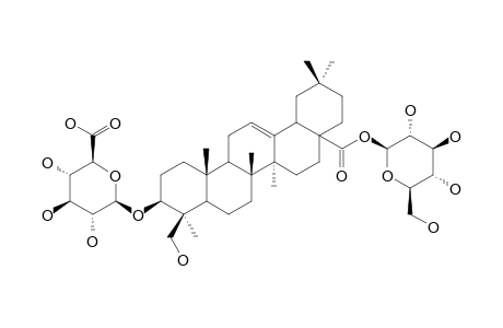 RIVALOSIDE-E;3-O-BETA-D-GLUCURONOPYRANOSYL-24-HYDROXY-OLEAN-12-EN-28-OIC-ACID-28-O-BETA-D-GLUCOPYRANOSIDE