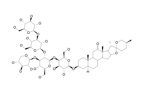 DIURANTHOSIDE_B;NEOHECOGENIN_3-O-BETA-GLUCOPYRANOSYL-(1->3)-BETA-D-XYLOPYRANOSYL-(1->3)-[BETA-D-GLUCOPYRANOSYL-(1->2)-BETA-D-GLUCOPYRA