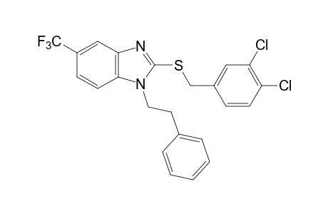 2-[(3,4-dichlorobenzyl)thio]-1-phenethyl-5-(trifluoromethyl)benzimidazole