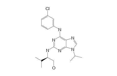 6-(3-CHLOROPHENYLAMINO)-2-[(1R)-(2-HYDROXY-1-ISOPROPYL)-ETHYL-AMINO]-9-ISOPROPYLPURINE