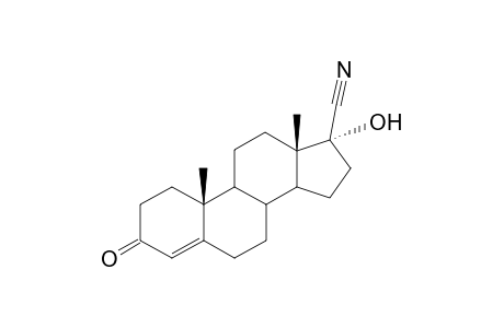 Preg-4-en-3-one, 17.alpha.-hydroxy-17.beta.-cyano-