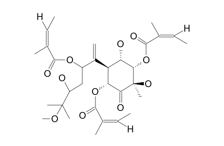 1-ALPHA,3-BETA,10-TRIHYDROXY-11-METHOXY-2-ALPHA,5-ALPHA,8-TRIANGELOYLOXYBISABOLA-7(14)-EN-4-ONE