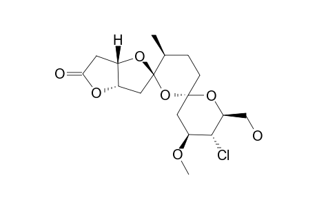 #3;((2S,3S,5R,7R,9R,10S,11R,15S)-10-CHLORO-9-HYDROXYMETHYL-11-METHOXY-15-METHYL-1,6,8-TRIOXA-DISPIRO-[4.1.5.3]-PENTADEC-2-YL)-[3,2-B]-FURAN-2-ONE