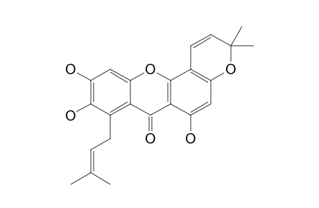 TERMICALCICOLANONE_B;6,9,10-TRIHYDROXY-3,3-DIMETHYL-8-(3-METHYLBUT-2-ENYL)-PYRANO-[2.3-C]-XANTHEN-7-(3-H)-ONE