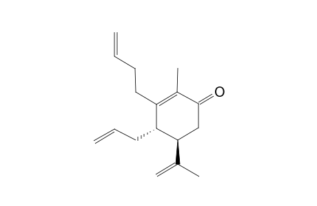 (+)-(4S,5R)-4-ALLYL-3-(BUT-3-ENYL)-5-ISOPROPENYL-2-METHYLCYCLOHEX-2-ENONE