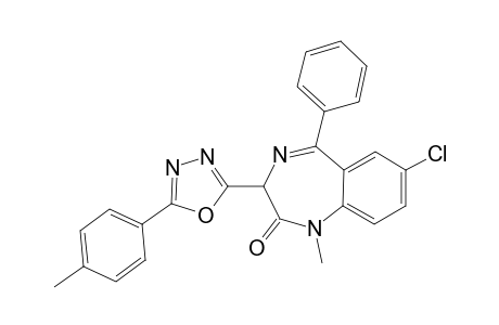 3-(2'-TOLUYL-1',3',4'-OXADIAZOL-5'-YL)-7-CHLORO-1,3-DIHYDRO-1-METHYL-5-PHENYL-2H-1,4-BENZODIAZEPIN-2-ONE