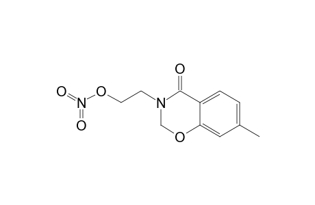 nitric acid 2-(4-keto-7-methyl-2H-1,3-benzoxazin-3-yl)ethyl ester